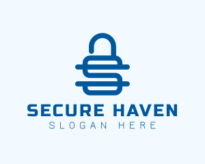 Protected - Security Lock Letter S logo design