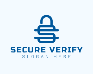 Security Lock Letter S logo design