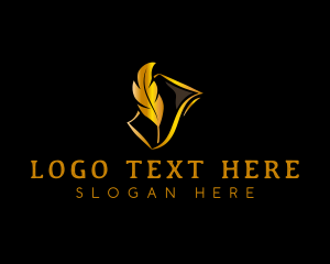 Ink - Quill Pen Paper logo design