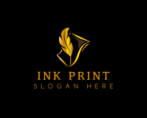 Quill Ink Pen Paper logo design