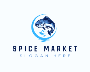 Aquatic Fish Market logo design