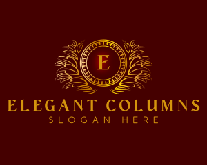 Elegant Wreath Luxury logo design