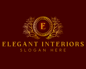 Elegant Wreath Luxury logo design