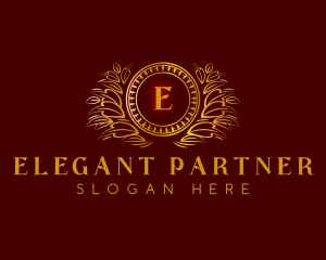 Elegant Wreath Luxury logo design