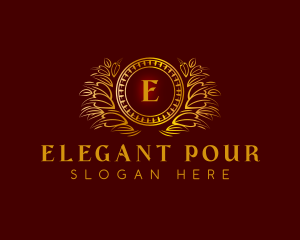 Elegant Wreath Luxury logo design