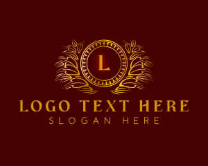 Wreath - Elegant Wreath Luxury logo design