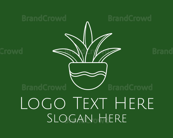 Plant Pot Outline Logo