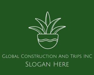 Plant Pot Outline Logo