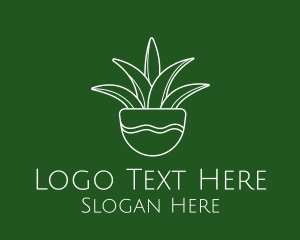 Plant Pot Outline Logo