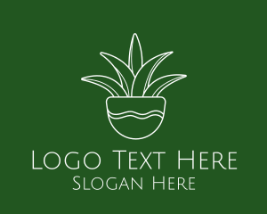 Simple - Plant Pot Outline logo design