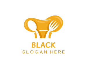 Toque Hat Spoon Fork Culinary Logo