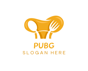 Toque Hat Spoon Fork Culinary Logo
