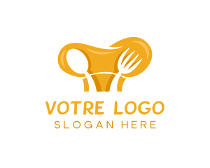 Toque Hat Spoon Fork Culinary Logo