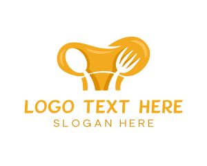 Toque Hat Spoon Fork Culinary Logo