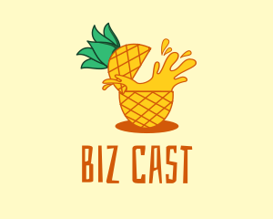 Fruit Shake - Pineapple Juice Drink logo design