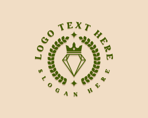 Award - Diamond Wreath Crown logo design