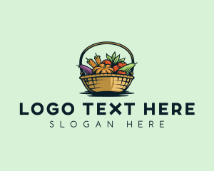 Supermarket - Vegetable Market Basket logo design