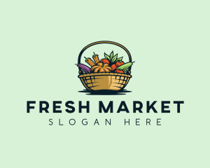 Vegetable Market Basket logo design