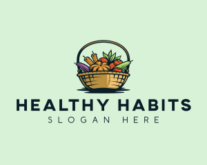 Vegetable Market Basket logo design