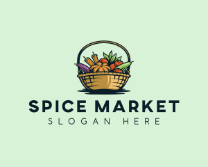 Vegetable Market Basket logo design