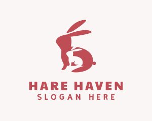 Hare - Red Rabbit & Bunny logo design