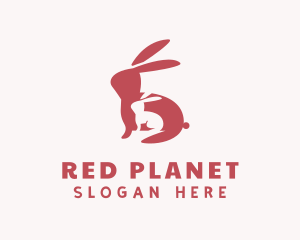 Red Rabbit & Bunny logo design