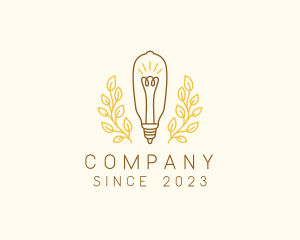 Education - Leaf Plant Bulb logo design