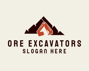 Mining - Mountain Excavator Mining logo design