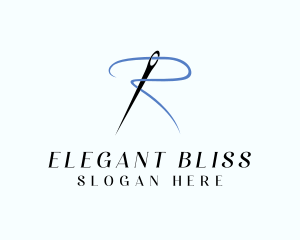 Elegant - Needle Tailor Letter R logo design