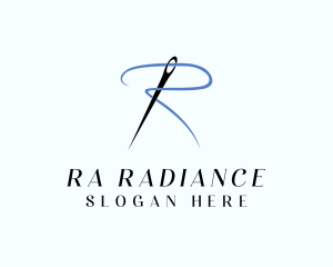 Needle Tailor Letter R logo design