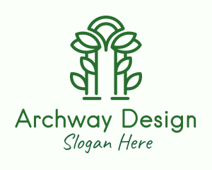 Archway - Green Garden Arch logo design