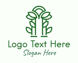 Minimalist - Green Garden Arch logo design