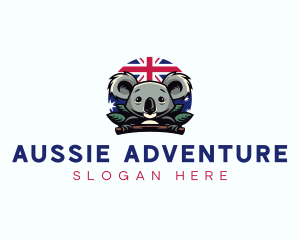 Aussie - Animal Koala Australia logo design