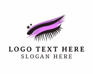 Beauty Vlogger - Beauty Eyelashes Makeup logo design