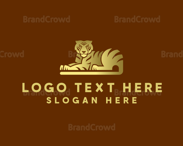 Golden Tiger Animal Logo