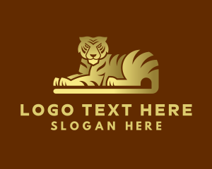 Golden - Golden Tiger Animal logo design