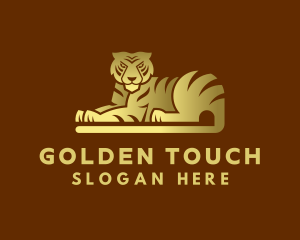 Golden Tiger Animal logo design