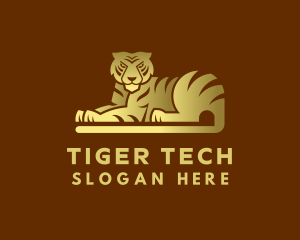 Golden Tiger Animal logo design