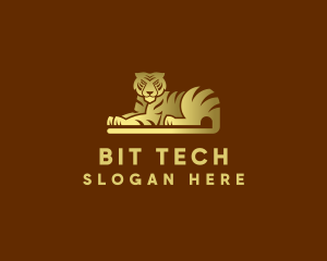 Golden Tiger Animal logo design