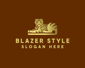 Golden Tiger Animal logo design