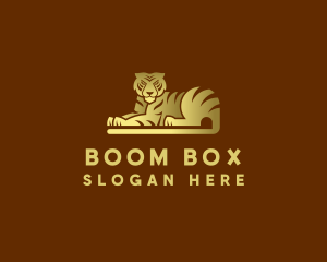 Golden Tiger Animal logo design