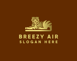 Golden Tiger Animal logo design