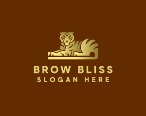 Golden Tiger Animal logo design