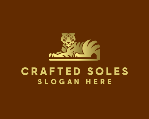 Golden Tiger Animal logo design