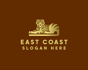 Golden Tiger Animal logo design