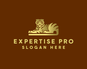 Golden Tiger Animal logo design