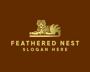 Golden Tiger Animal logo design