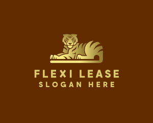 Golden Tiger Animal logo design