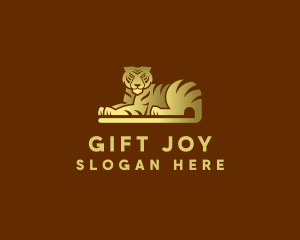 Golden Tiger Animal logo design