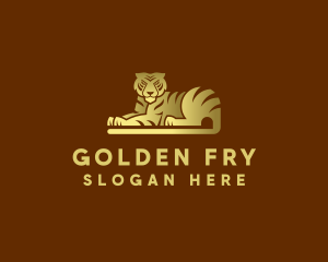 Golden Tiger Animal logo design